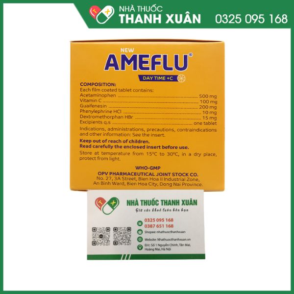 New Ameflu Day Time + C giảm triệu chứng cảm cúm, cảm lạnh